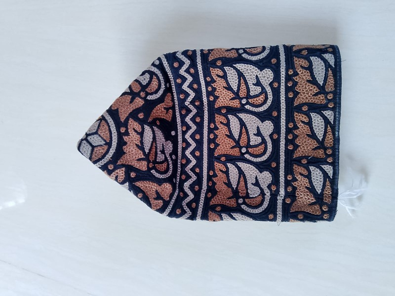 Omnai Muslim Prayer Caps , Barkati Block Fabric Wholesale Lots