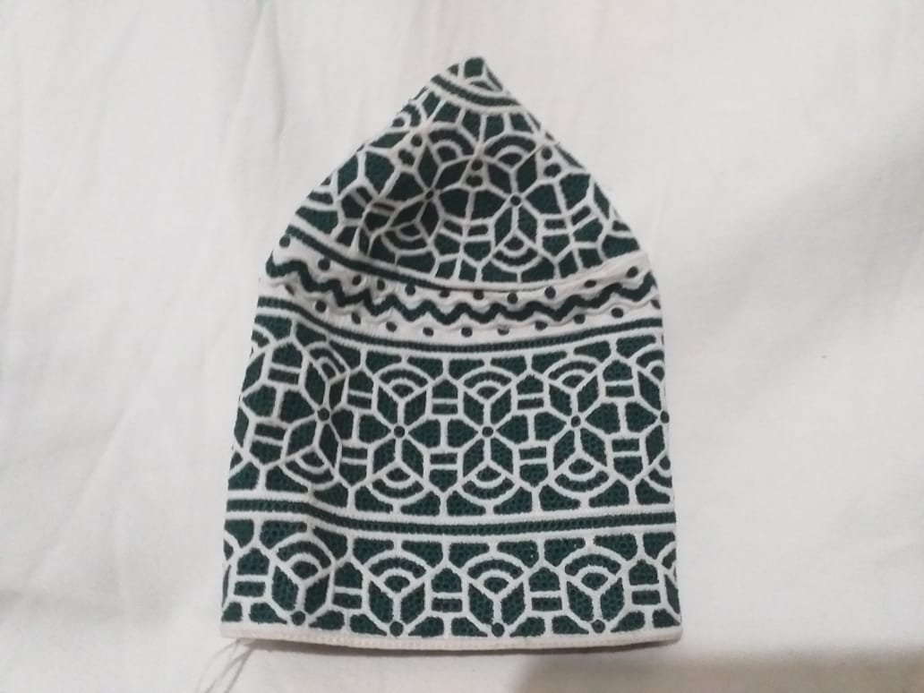Elegant Computer Embroidery Detailing on Omani Kumma Cap