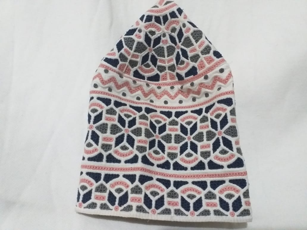 Unique Omani Kumma Cap Featuring Advanced Computer Embroidery
