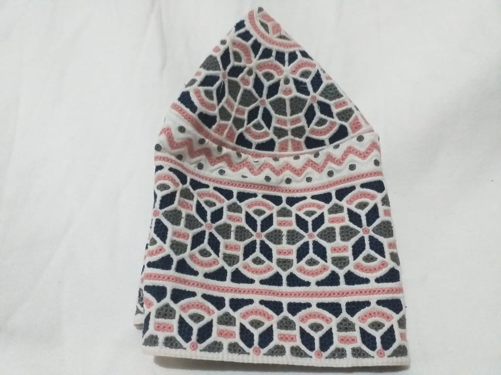 Perfectly Crafted Computer Embroidery on Traditional Omani Kumma