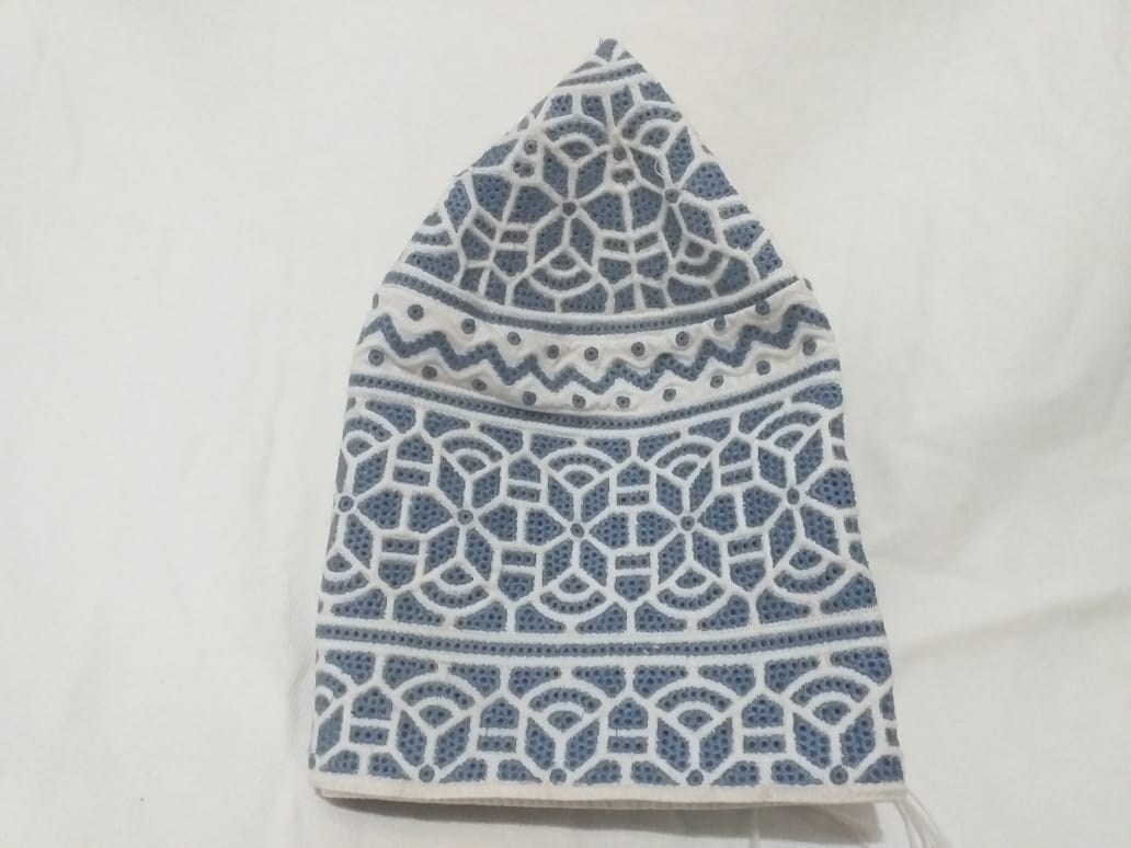 Fine Threadwork Omani Kumma with Digital Stitch Design