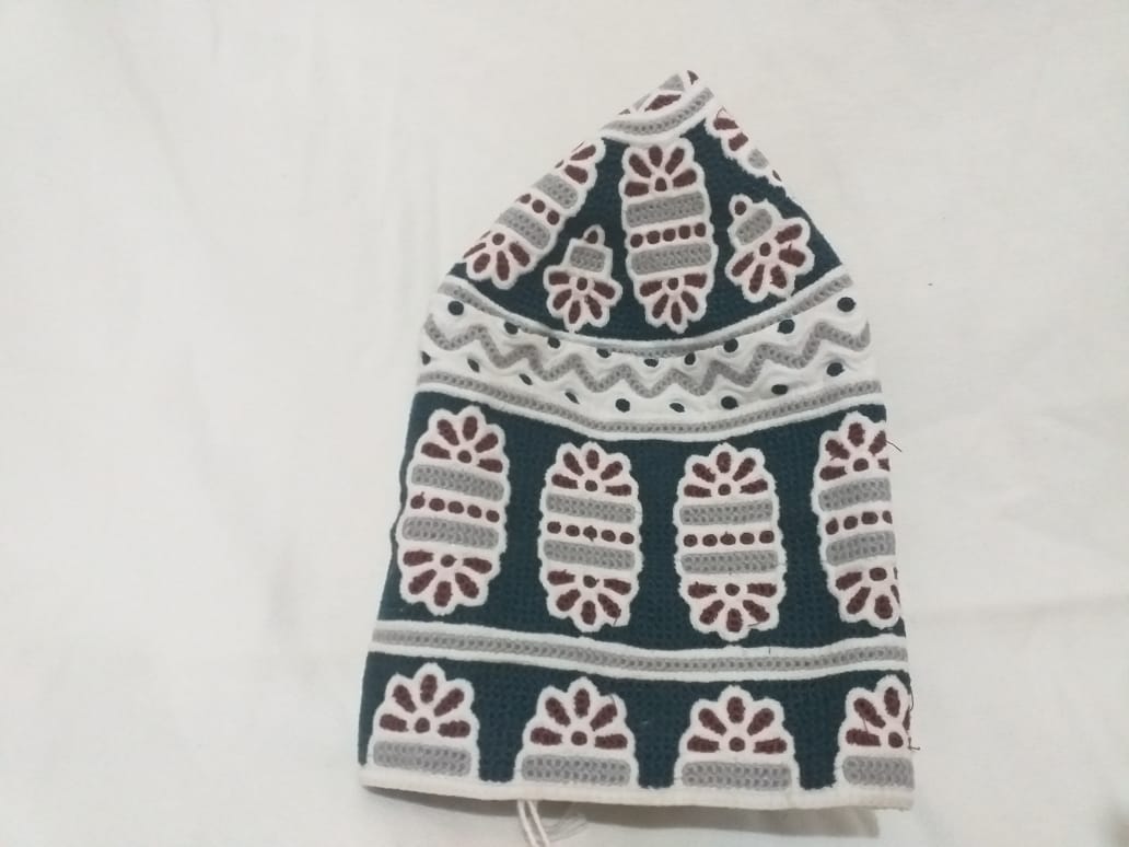 Fine Detail Omani Kumma Cap with Computer Embroidery