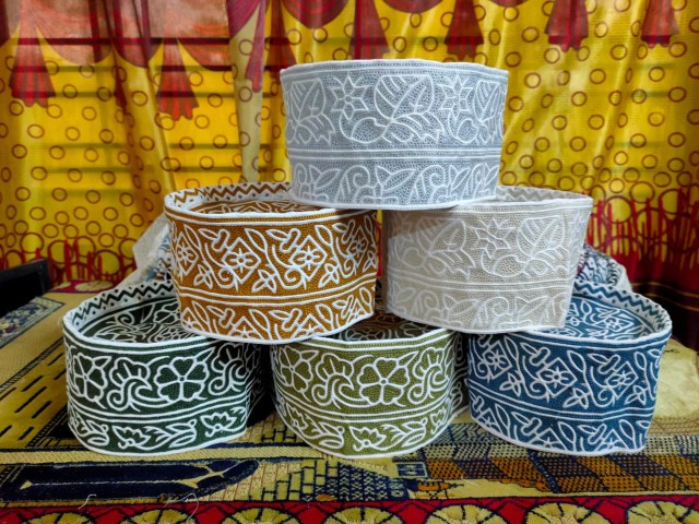 Omani Computer Embroidery Cap ,Premium Islamic Topi Kumma