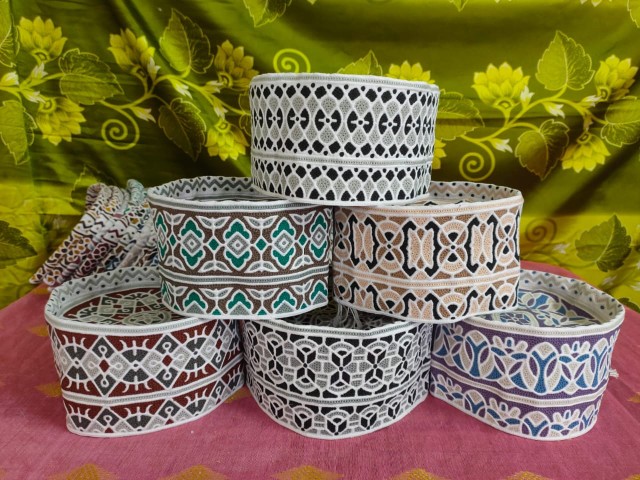 Omani Computer Cap Topi Kumma ,Premium Islamic Prayer Hat