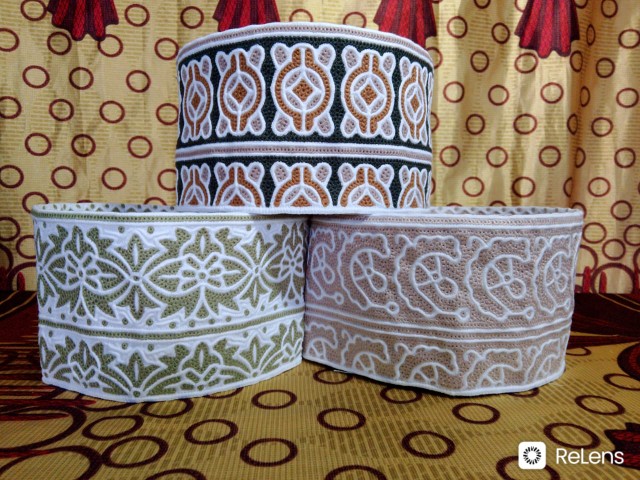 Authentic Omani Computer Cap Topi Kumma , Modern Fit