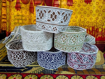 Traditional Omani Cap,Muslim Topi Kumma with Computer Work