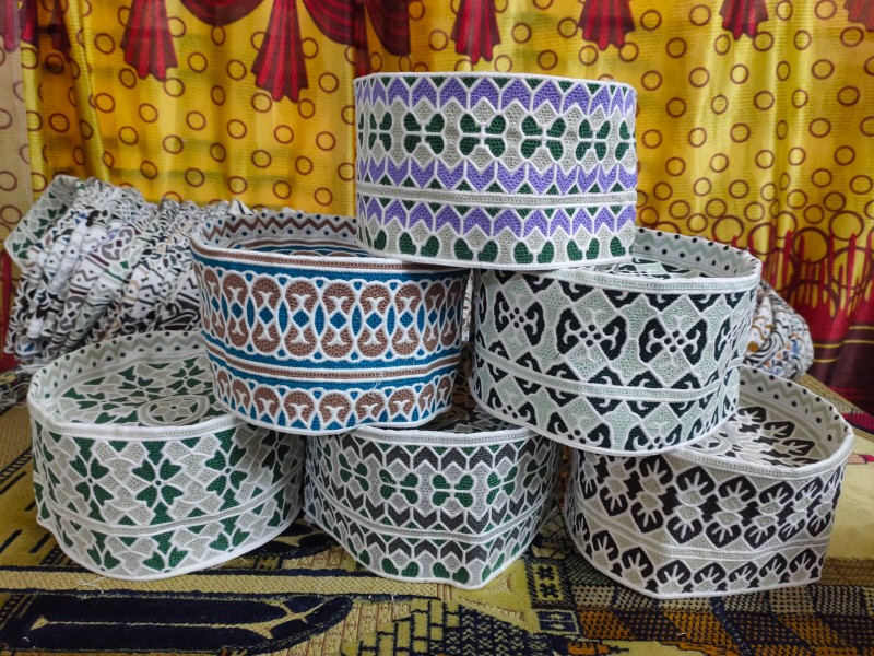 Omani Computer Cap Topi Kumma , Detailed Computer Stitching