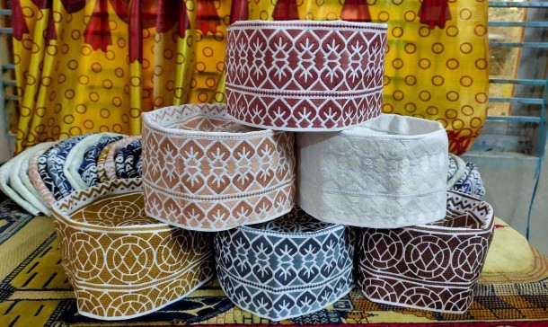 Omani Computer Cap Topi Kumma , Premium Islamic Headwear