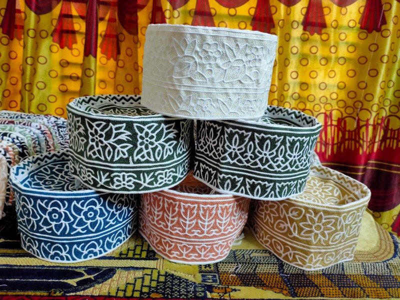 Handcrafted Look Omani Computer Cap Topi Kumma , Stylish Fit