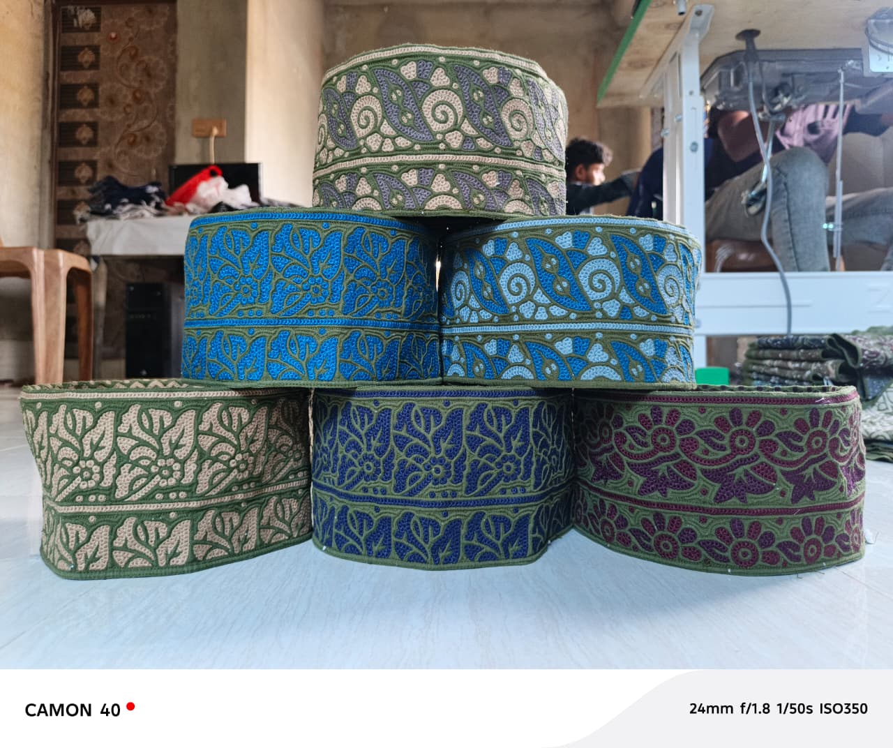 Omani Cap Rainbow Fabric Wholesale