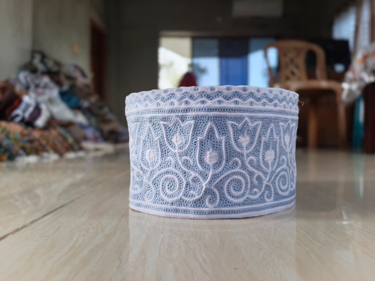 Traditional White Omani Kumma Cap