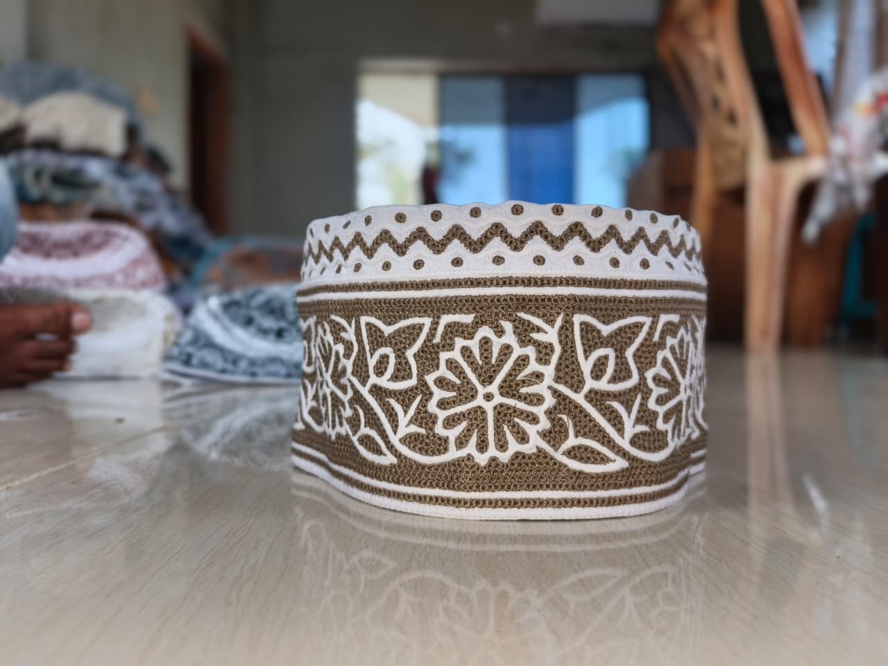 White Traditional Islamic Cap