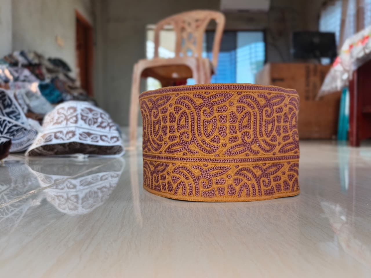 Designer Multy Color Fabric Omani Caps Wholesale