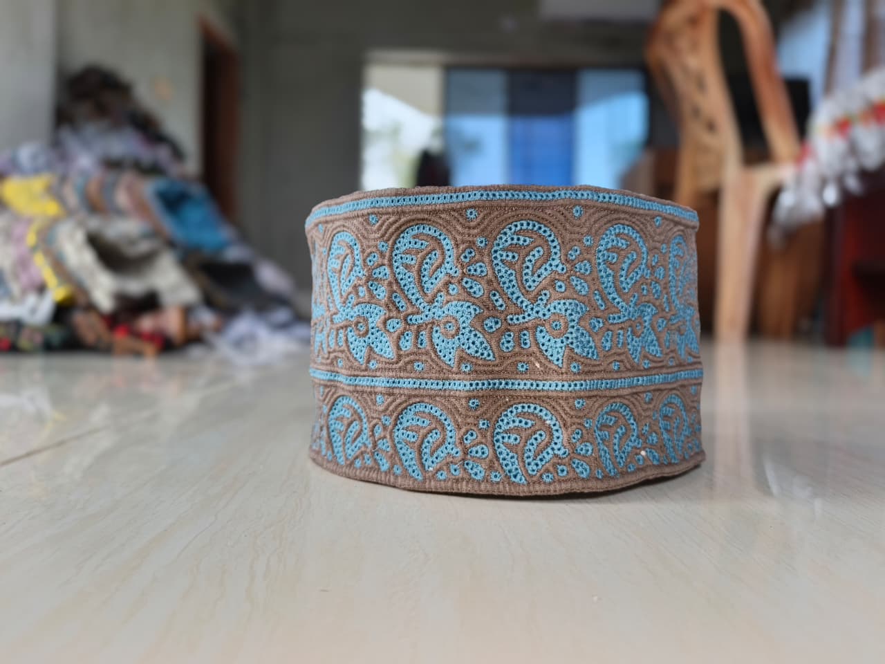 Embroidered Fabric Omani Caps for Wholesale