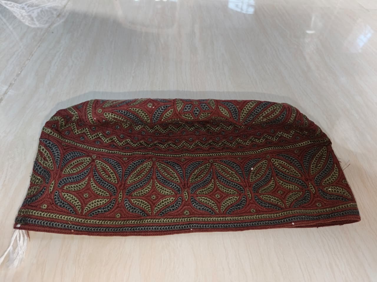 Traditional Khumma Cap with Multicolor Design