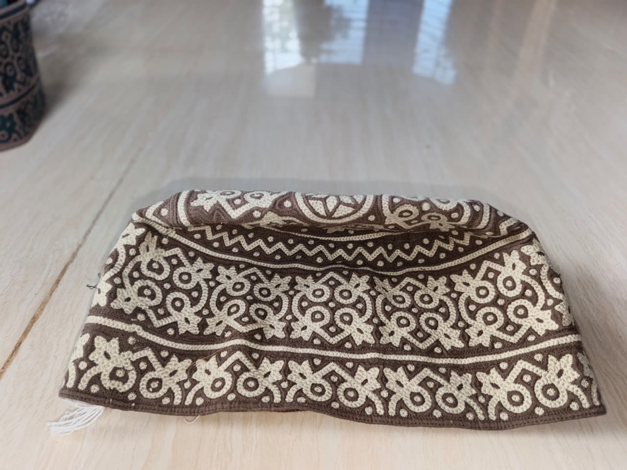 Elegant Multicolor Fabric Muslim Topi