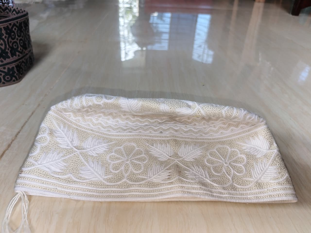 White Omani Caps with Beautiful Patterns