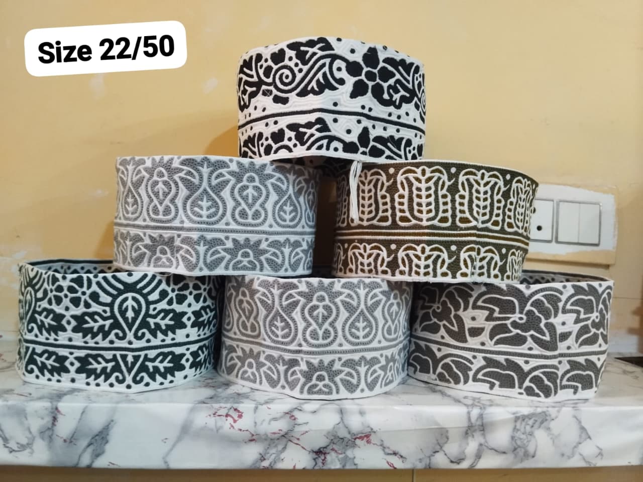 Computer Embroidered Muslim Prayer Cap Wholesale