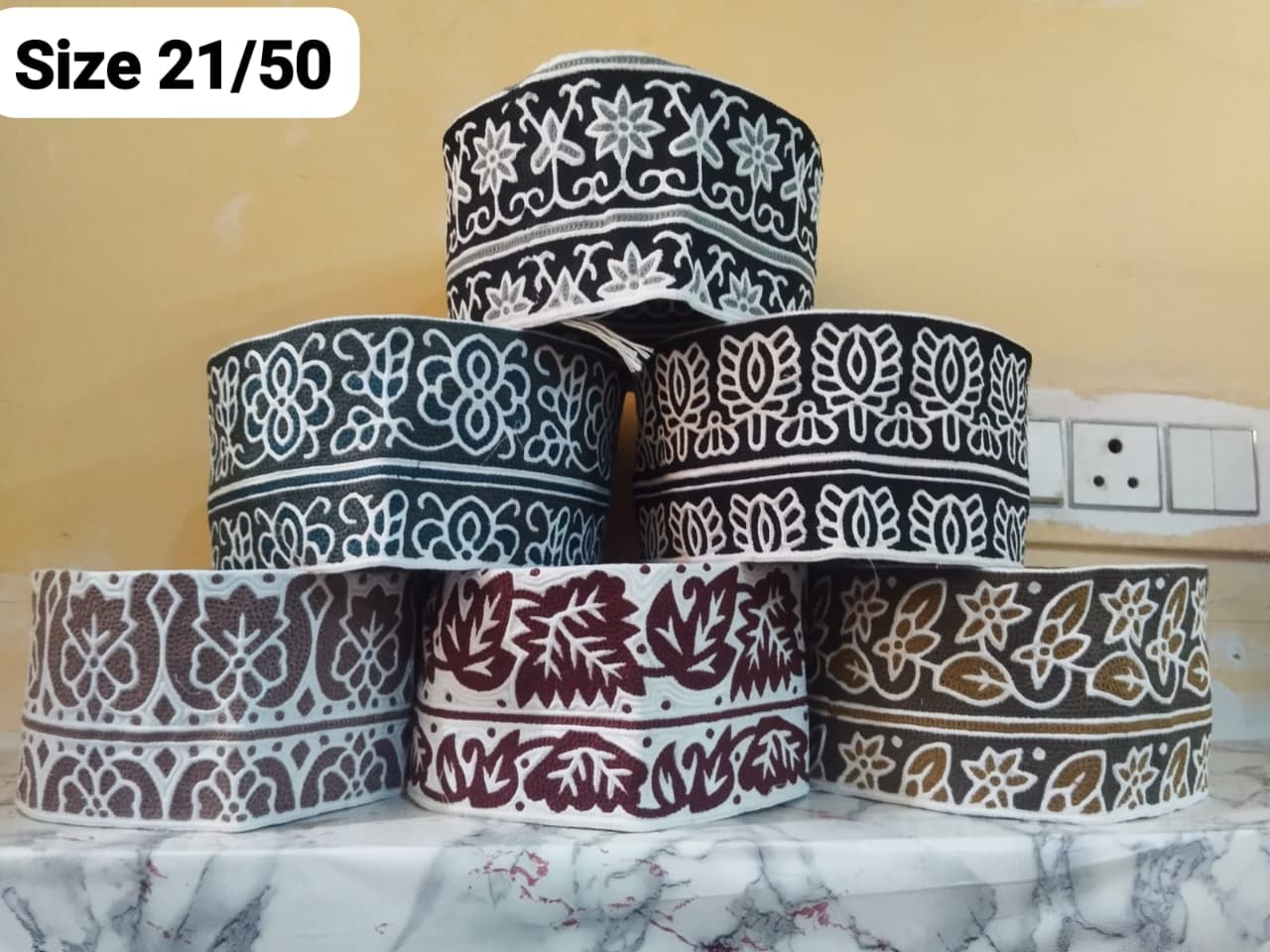 Traditional Muslim Kumma with Computer Embroidery