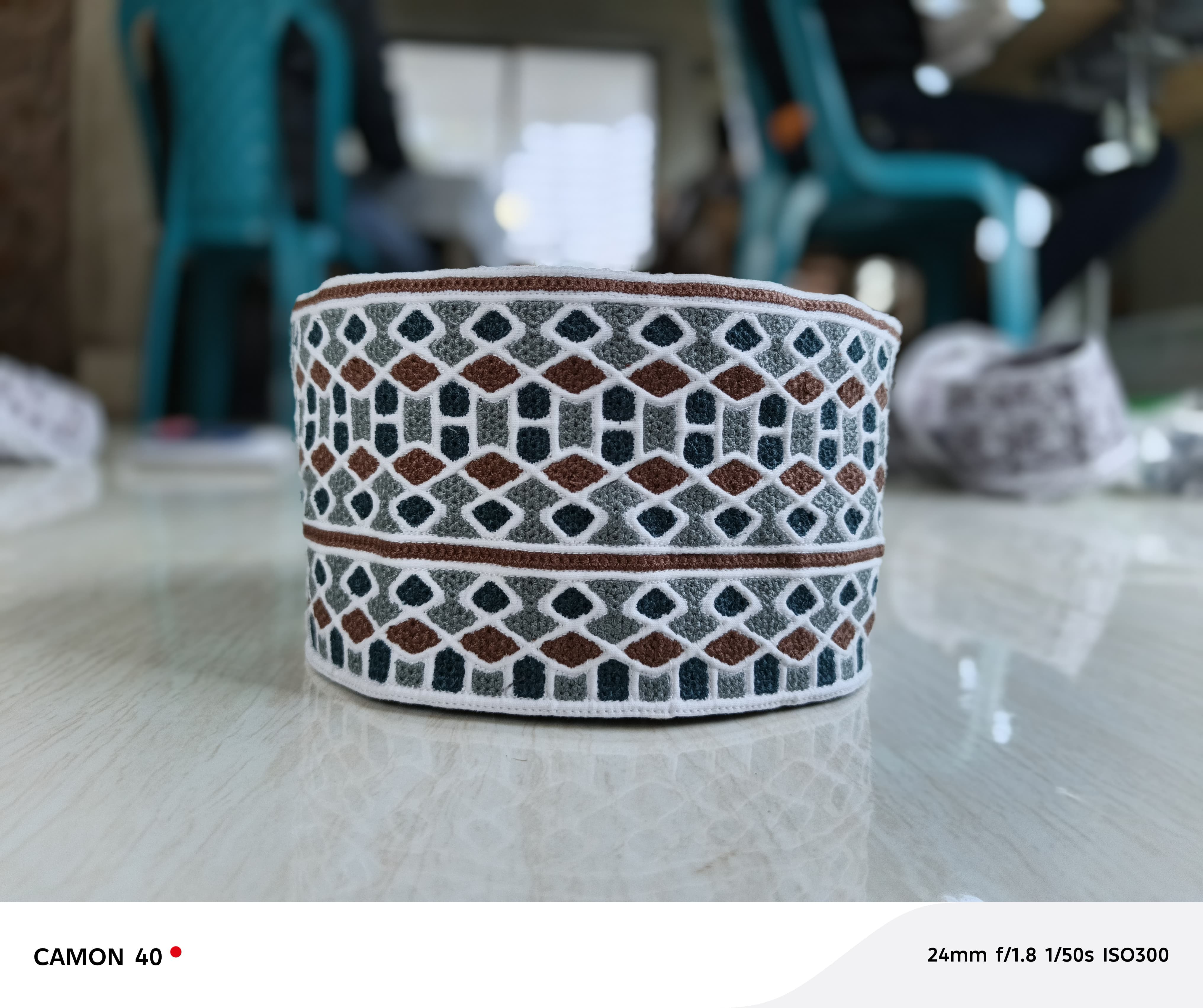 Traditional Embroidered Islamic Kumma