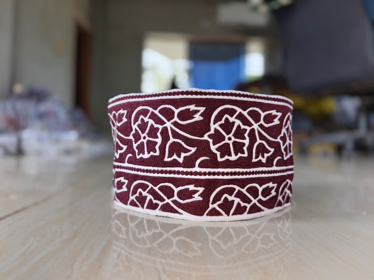Premium Floral Embroidered Omani Kumma Cap