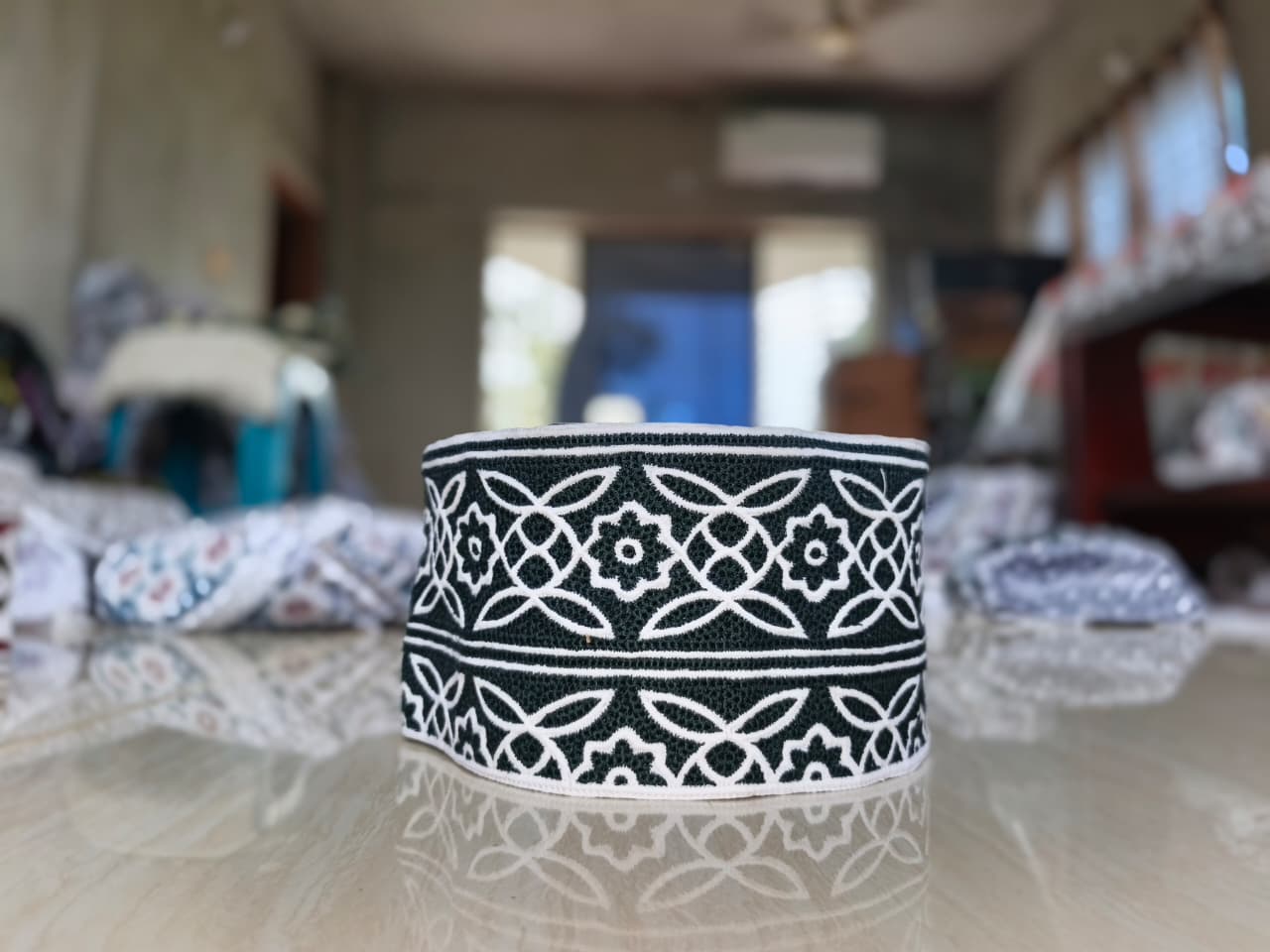 Elegant Omani Computer Cap with Modern Traditional Style