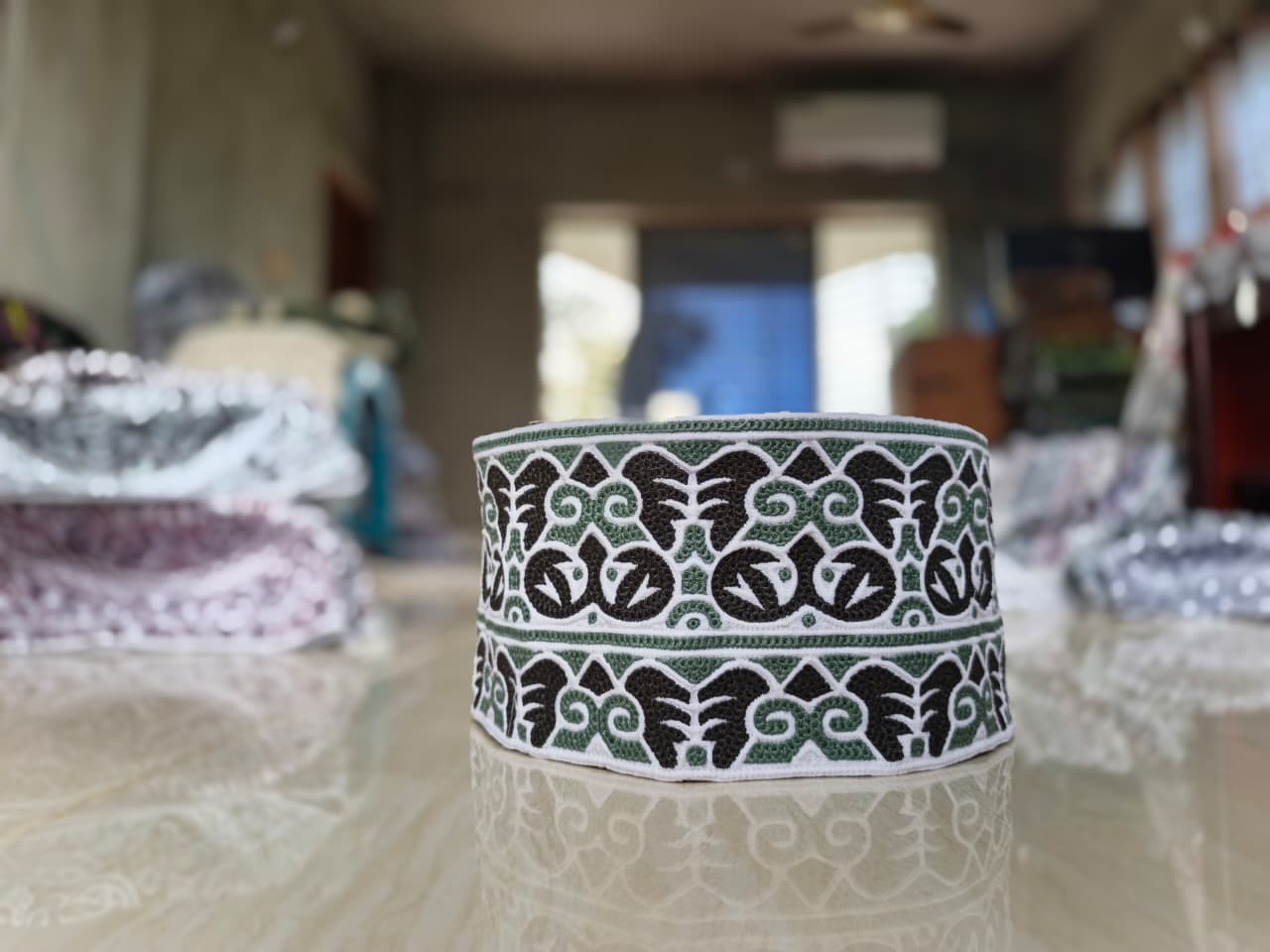 Omani Computer Cap with Elegant Traditional Detailing