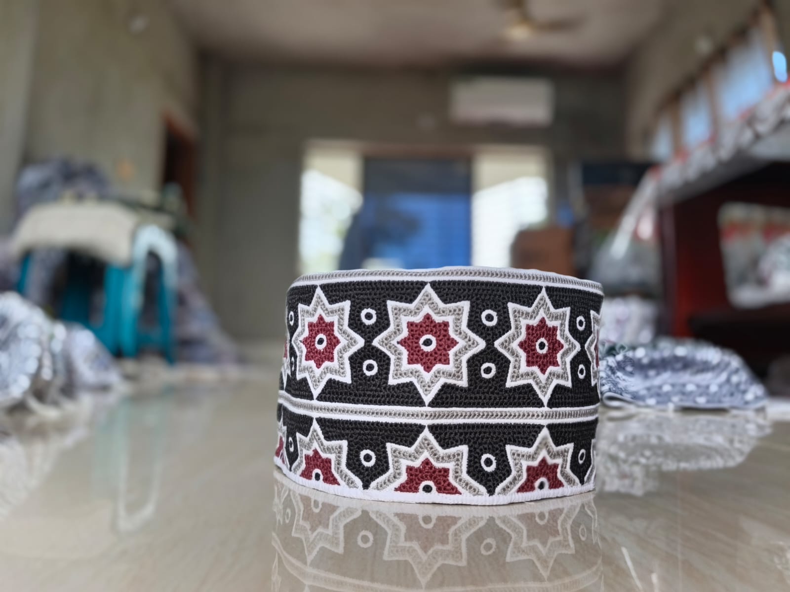 Elegant White Style Omani Computer Cap